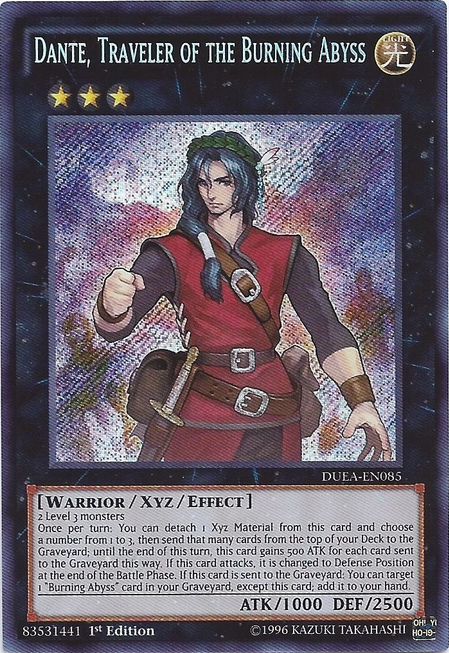 Dante, Traveler of the Burning Abyss [DUEA-EN085] Secret Rare | GnG Games