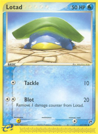 Lotad (67/100) [EX: Sandstorm] | GnG Games