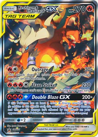 Reshiram & Charizard GX (SM201) (Jumbo Card) [Sun & Moon: Black Star Promos] | GnG Games