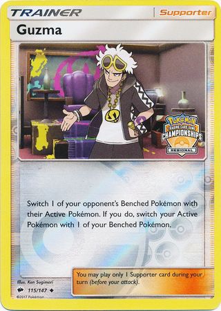 Guzma (115/147) (League Promo) [Sun & Moon: Burning Shadows] | GnG Games