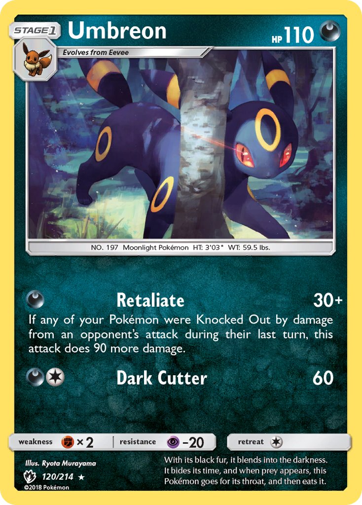 Umbreon (120/214) (Cosmos Holo) (Blister Exclusive) [Sun & Moon: Lost Thunder] | GnG Games