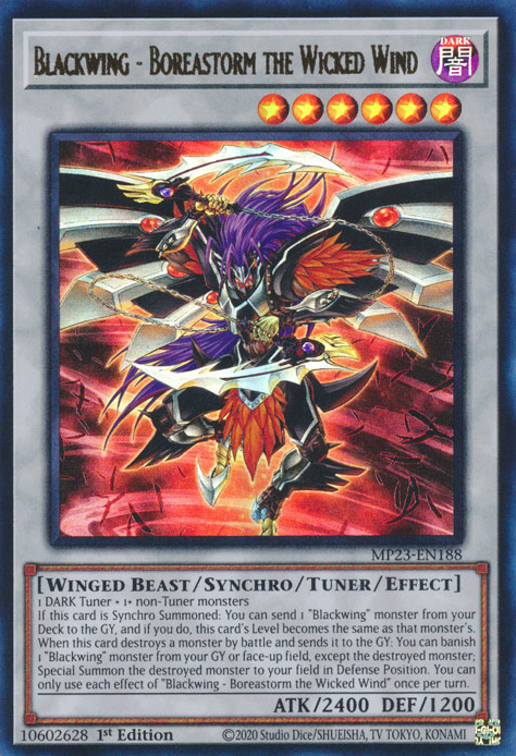 Blackwing - Boreastorm the Wicked Wind [MP23-EN188] Ultra Rare | GnG Games