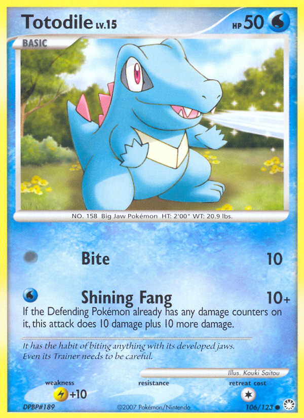 Totodile (106/123) [Diamond & Pearl: Mysterious Treasures] | GnG Games