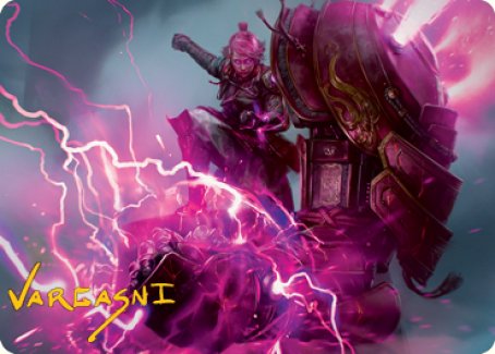 Voltage Surge Art Card (Gold-Stamped Signature) [Kamigawa: Neon Dynasty Art Series] | GnG Games
