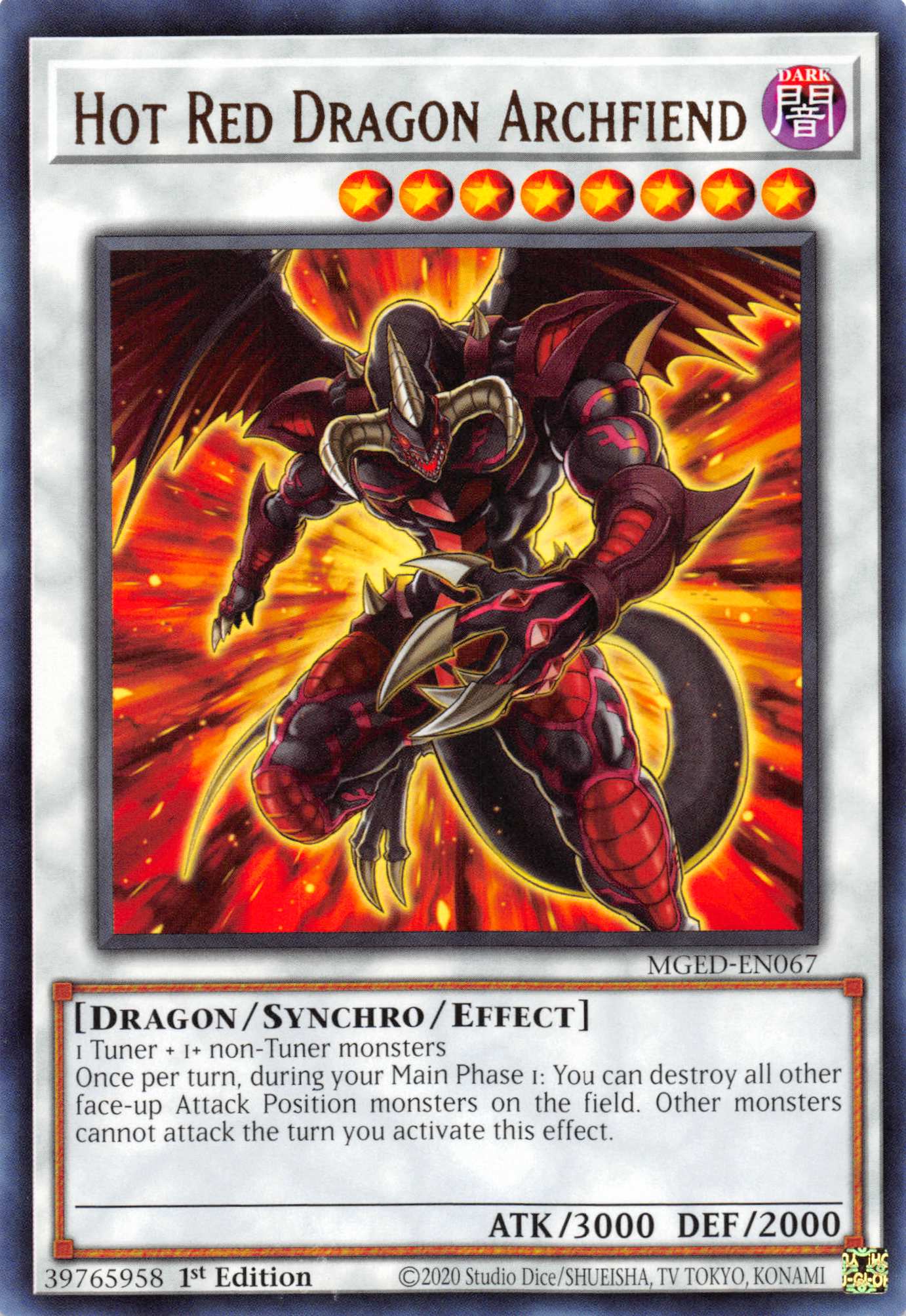 Hot Red Dragon Archfiend [MGED-EN067] Rare | GnG Games