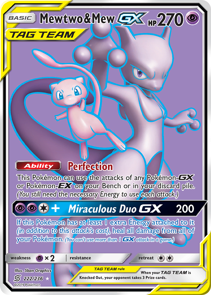 Mewtwo & Mew GX (222/236) [Sun & Moon: Unified Minds] | GnG Games