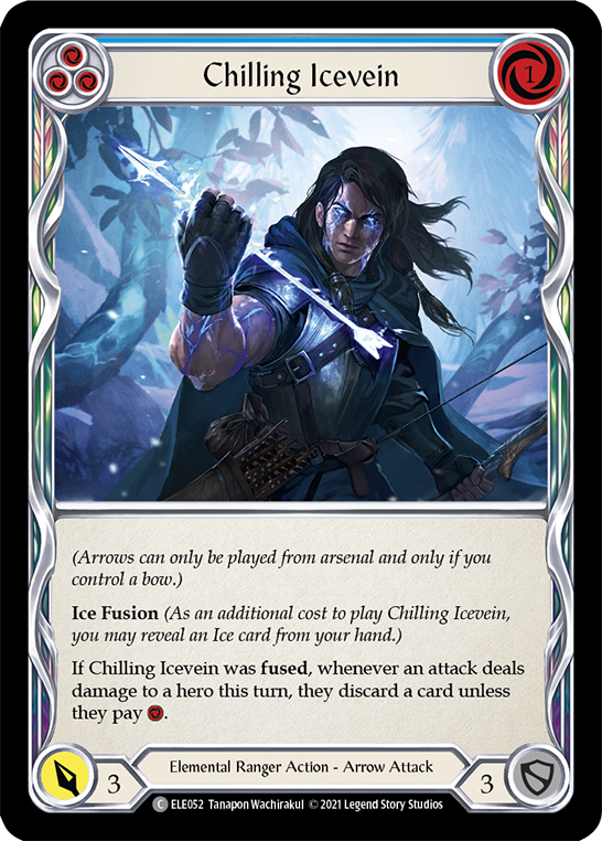 Chilling Icevein (Blue) [ELE052] (Tales of Aria)  1st Edition Rainbow Foil | GnG Games