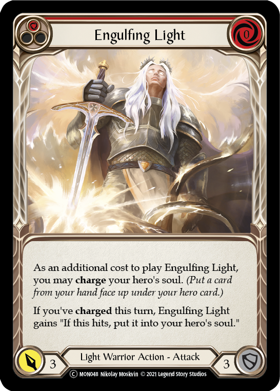 Engulfing Light (Red) (Rainbow Foil) [U-MON048-RF] Unlimited Edition Rainbow Foil | GnG Games