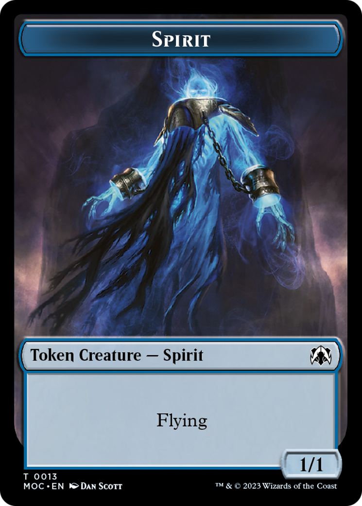 Spirit (9) // Spirit (13) Double-Sided Token [March of the Machine Commander Tokens] | GnG Games