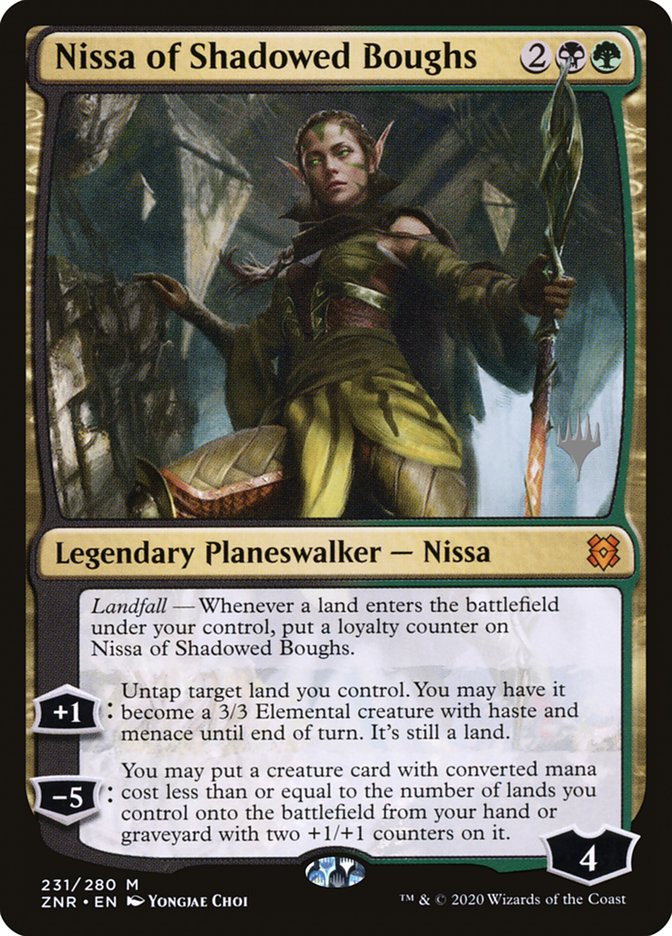 Nissa of Shadowed Boughs (Promo Pack) [Zendikar Rising Promos] | GnG Games