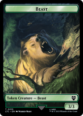 Beast // Treefolk Double Sided Token [The Lord of the Rings: Tales of Middle-Earth Commander Tokens] | GnG Games