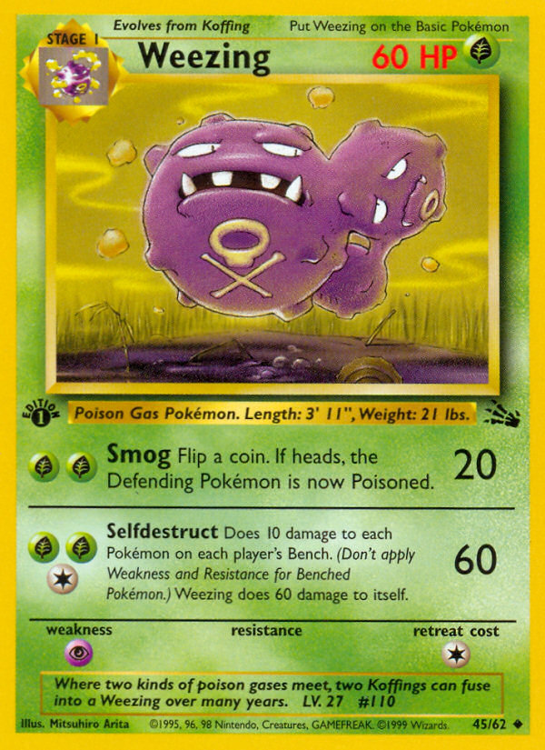 Weezing (45/62) [Fossil 1st Edition] | GnG Games