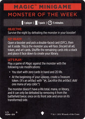 Monster of The Week (Magic Minigame) [Innistrad: Crimson Vow Minigame] | GnG Games