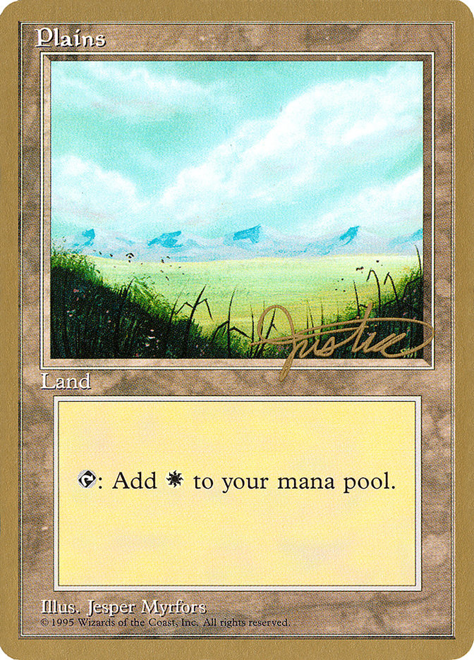 Plains (mj366) (Mark Justice) [Pro Tour Collector Set] | GnG Games