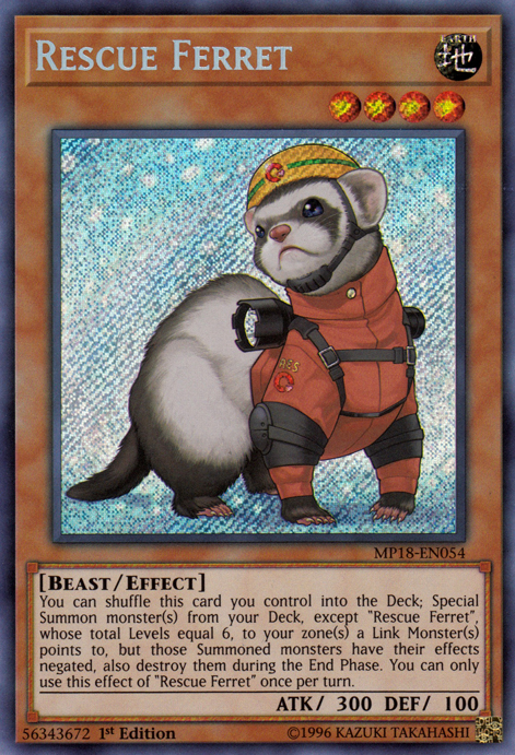 Rescue Ferret [MP18-EN054] Secret Rare | GnG Games