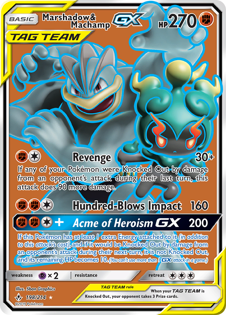 Marshadow & Machamp GX (198/214) [Sun & Moon: Unbroken Bonds] | GnG Games