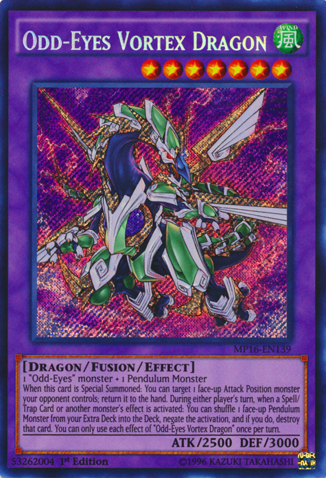 Odd-Eyes Vortex Dragon [MP16-EN139] Secret Rare | GnG Games