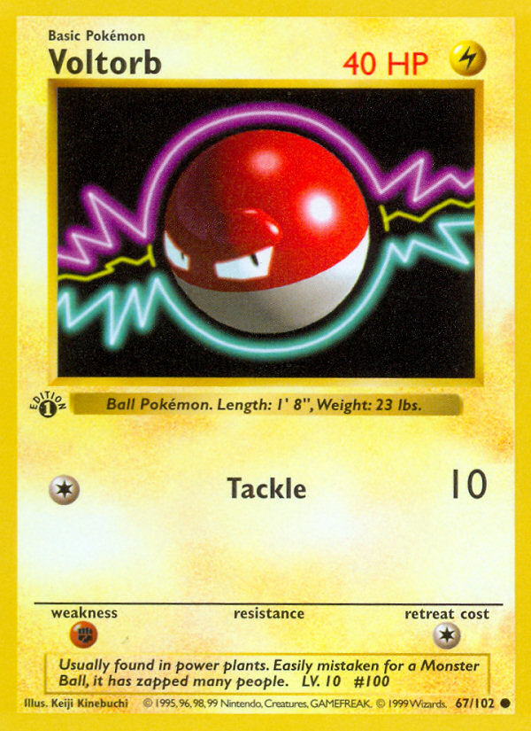 Voltorb (67/102) (Shadowless) [Base Set 1st Edition] | GnG Games