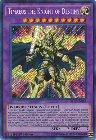 Timaeus the Knight of Destiny [DRL2-EN001] Secret Rare | GnG Games