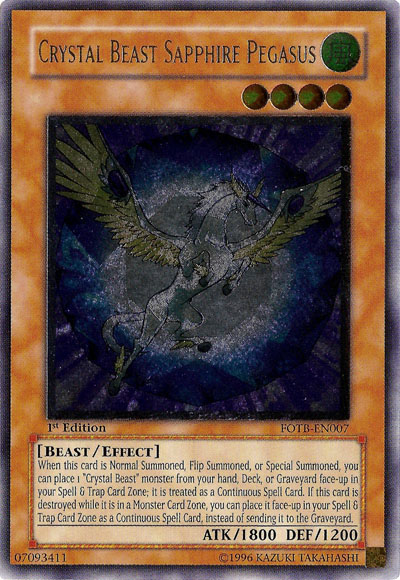 Crystal Beast Sapphire Pegasus (UTR) [FOTB-EN007] Ultimate Rare | GnG Games