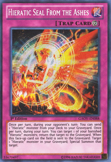 Hieratic Seal From the Ashes [GAOV-EN088] Secret Rare | GnG Games