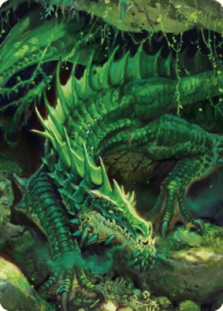 Lurking Green Dragon Art Card [Commander Legends: Battle for Baldur's Gate Art Series] | GnG Games