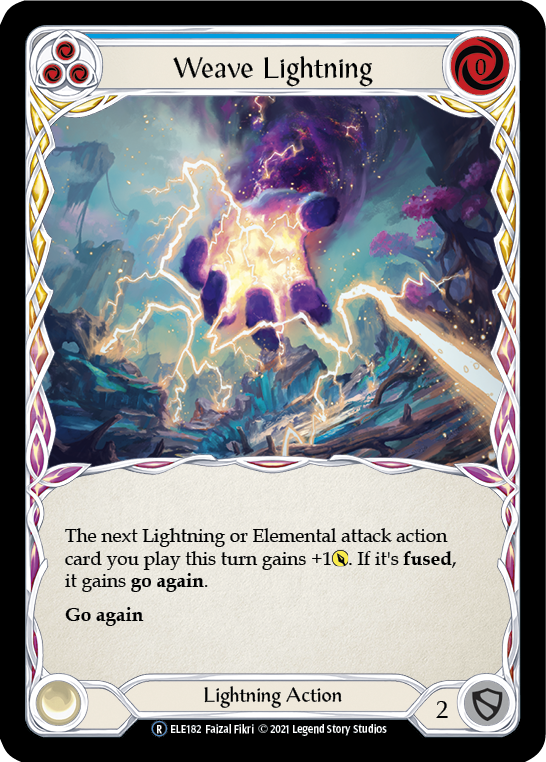 Weave Lightning (Blue) [U-ELE182] Unlimited Rainbow Foil | GnG Games