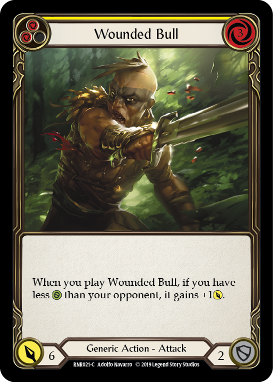 Wounded Bull (Yellow) [RNR021-C] (Rhinar Hero Deck)  1st Edition Normal | GnG Games