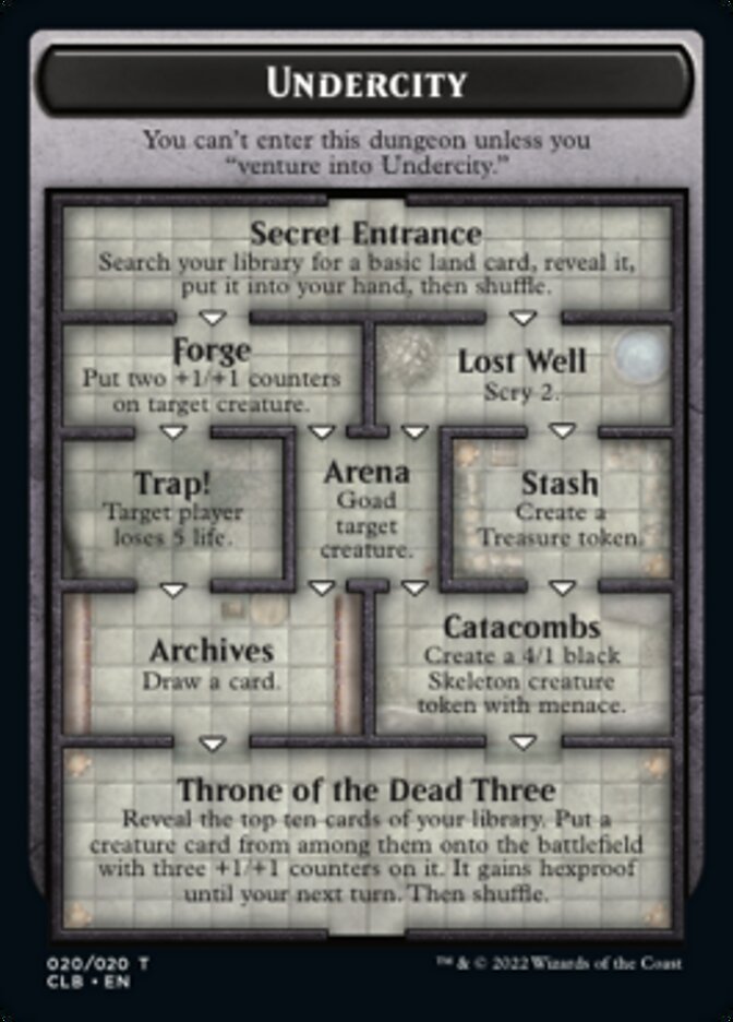 The Initiative // Undercity Double-sided Token [Commander Legends: Battle for Baldur's Gate Tokens] | GnG Games