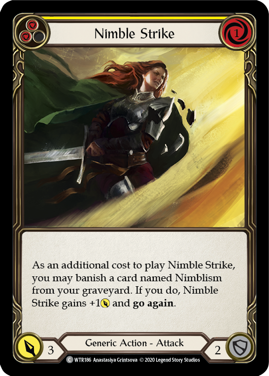 Nimble Strike (Yellow) [U-WTR186] (Welcome to Rathe Unlimited)  Unlimited Rainbow Foil | GnG Games