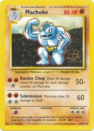 Machoke (34/102) [Base Set Unlimited] | GnG Games