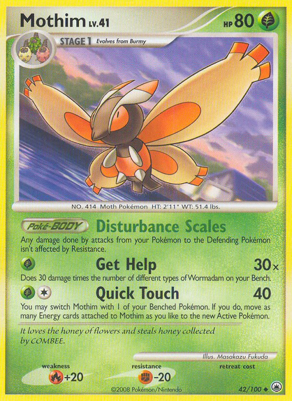 Mothim (42/100) [Diamond & Pearl: Majestic Dawn] | GnG Games