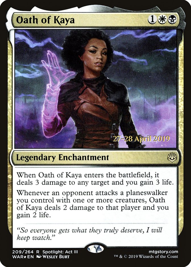 Oath of Kaya  [War of the Spark Prerelease Promos] | GnG Games