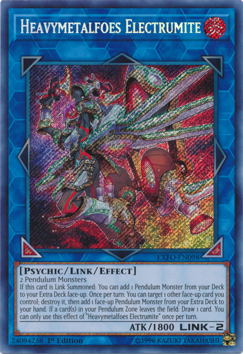 Heavymetalfoes Electrumite [EXFO-EN098] Secret Rare | GnG Games