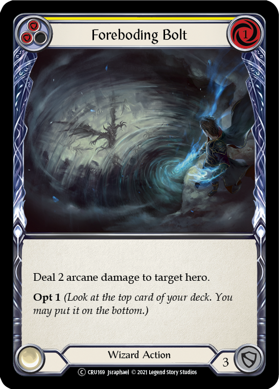Foreboding Bolt (Yellow) [CRU169] Unlimited Normal | GnG Games