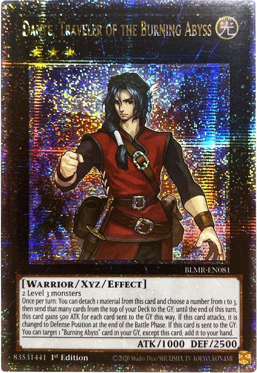 Dante, Traveler of the Burning Abyss [BLMR-EN081] Quarter Century Secret Rare | GnG Games