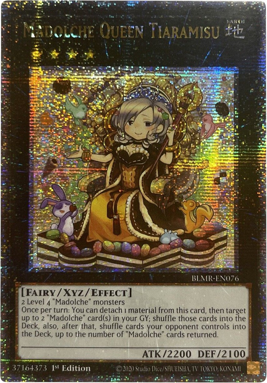 Madolche Queen Tiaramisu [BLMR-EN076] Quarter Century Secret Rare | GnG Games