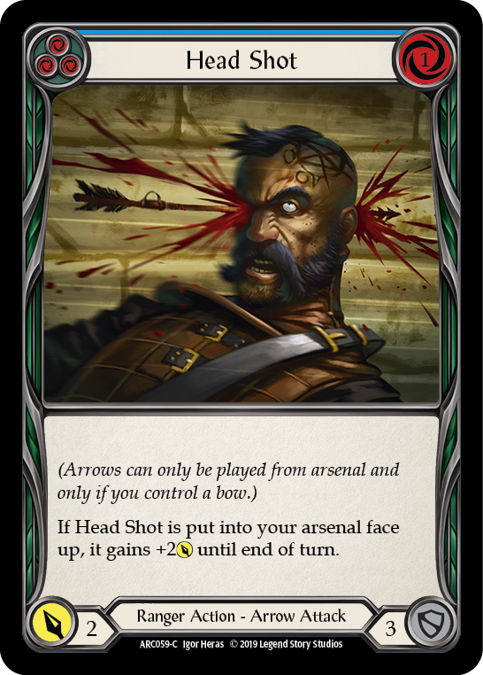 Head Shot (Blue) [ARC059-C] 1st Edition Rainbow Foil | GnG Games