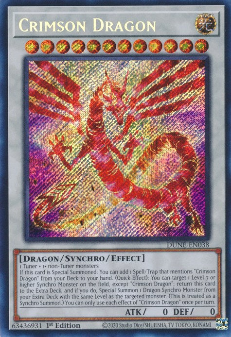 Crimson Dragon [DUNE-EN038] Secret Rare | GnG Games