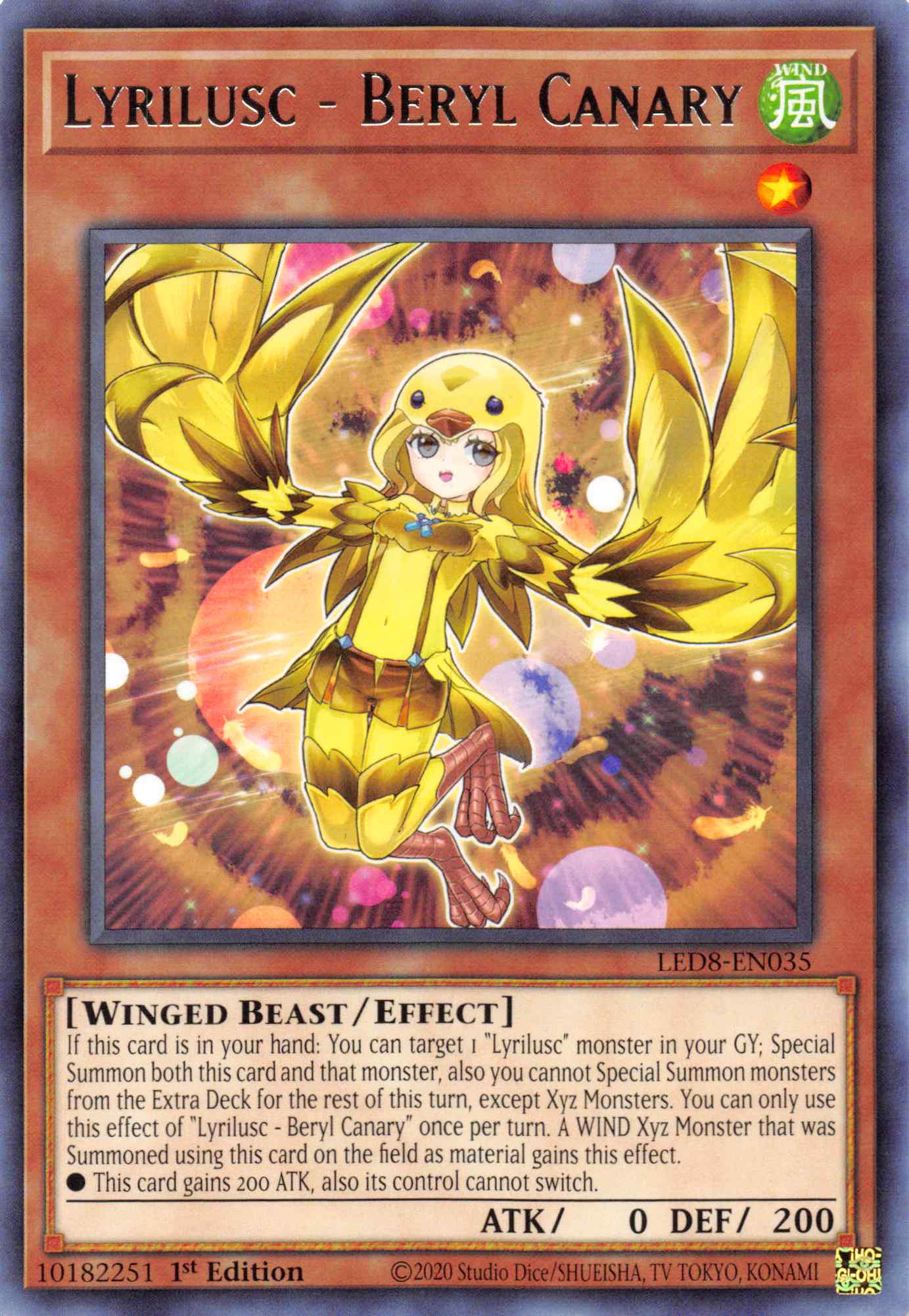 Lyrilusc - Beryl Canary [LED8-EN035] Rare | GnG Games