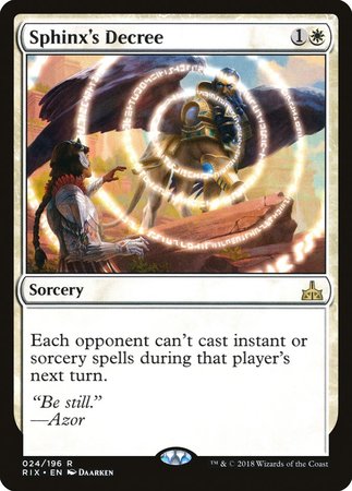Sphinx's Decree [Rivals of Ixalan] | GnG Games