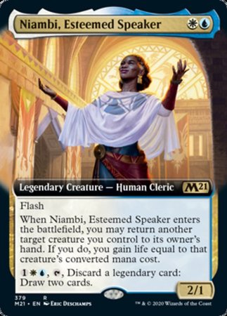 Niambi, Esteemed Speaker (Extended Art) [Core Set 2021] | GnG Games