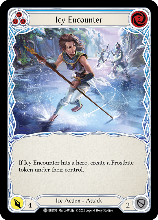 Icy Encounter (Blue) [ELE159] (Tales of Aria)  1st Edition Rainbow Foil | GnG Games