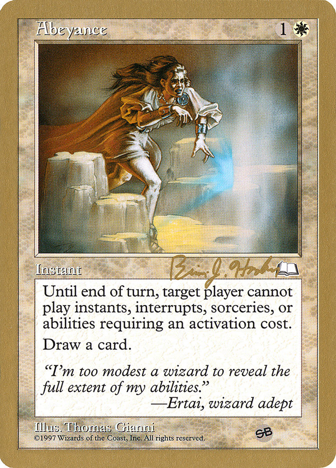 Abeyance (Brian Hacker) (SB) [World Championship Decks 1998] | GnG Games