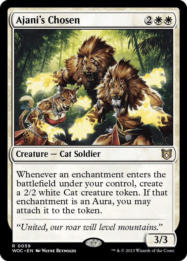 Ajani's Chosen [Wilds of Eldraine Commander] | GnG Games