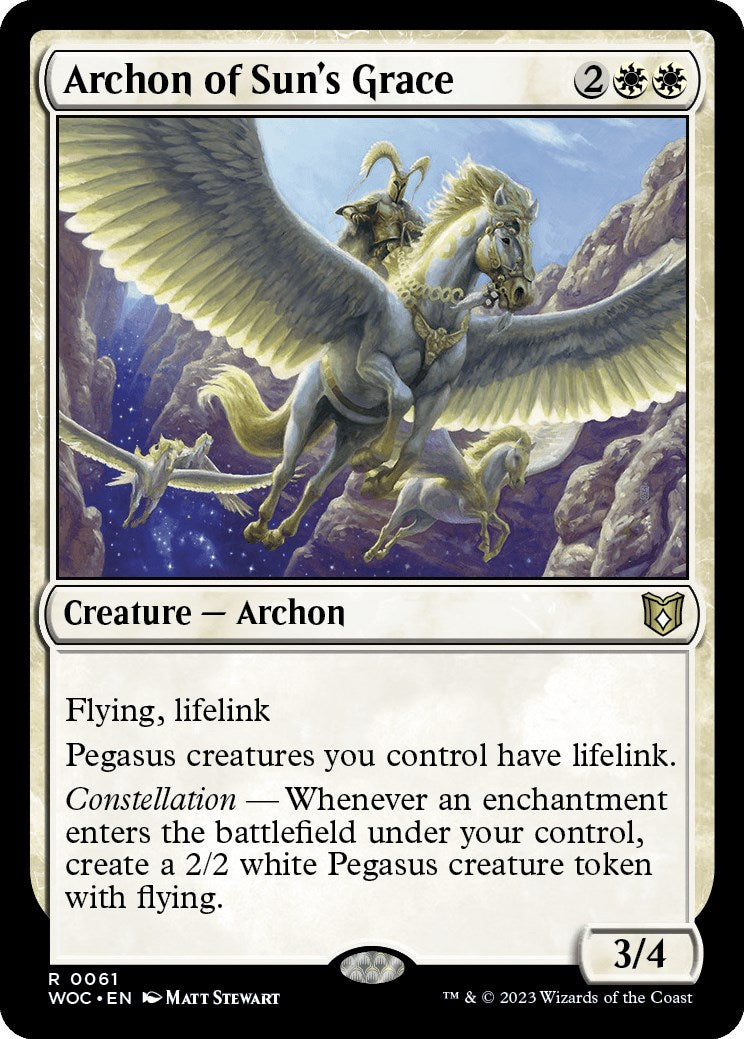 Archon of Sun's Grace [Wilds of Eldraine Commander] | GnG Games