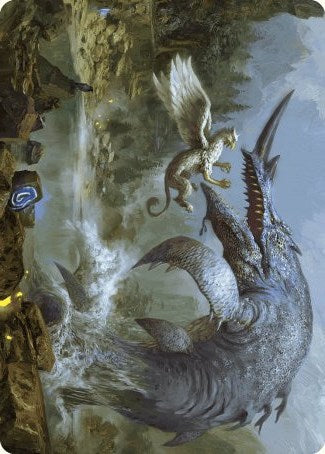 Horned Loch-Whale Art Card [Wilds of Eldraine Art Series] | GnG Games