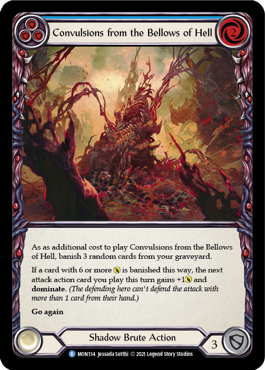 Convulsions from the Bellows of Hell (Blue) (Rainbow Foil) [MON134-RF] 1st Edition Rainbow Foil | GnG Games