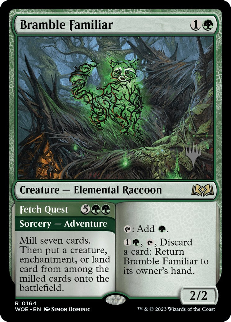 Bramble Familiar // Fetch Quest (Promo Pack) [Wilds of Eldraine Promos] | GnG Games