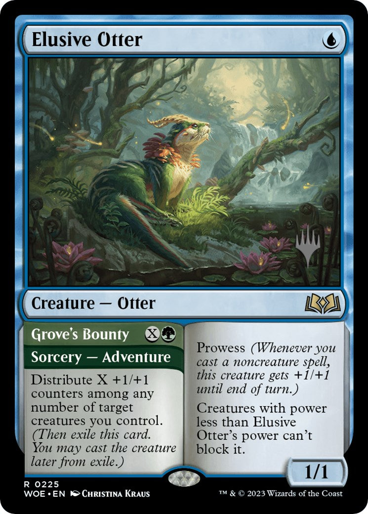 Elusive Otter // Grove's Bounty (Promo Pack) [Wilds of Eldraine Promos] | GnG Games